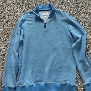 Southern Tide Men's Light Blue Zip-Up Sweater